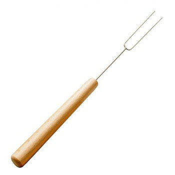 トリュフ作りに欠かせない道具で、チョコを絡めたり模様をつけたり、ココアや粉砂糖をまぶすなど幅広く活躍します。※初めてお使いになる時、製品をよく洗ってからお使いください。※ご使用後は洗剤で洗い、水でよくすすいだ後、水気をよく拭き取ってからご収納ください。※食器洗浄機、食器乾燥機に入れないでください。サイズ：幅10×高さ220mm、個装サイズ：6.0×1.4×29.0cm重量：14g、個装重量：19g素材・材質：先端:スチールハンドル:天然木仕様：先端:クロムメッキ先端2本刃:約10×56×110mm商品状態:完成品生産国：日本