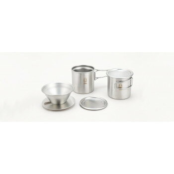 分割式ドリッパーと二重マグカップがセットになったドリッパーセットです。サイズ：約φ75×72mm、個装サイズ：18×10×9.8cm重量：129g、個装重量：436g素材・材質：18-8ステンレス生産国：日本製