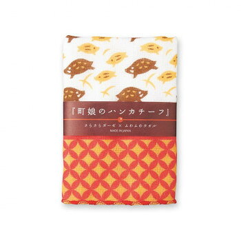 町娘のハンカチーフ 和柄 猪 2456