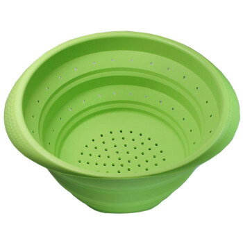 ユーロキッチン eurokitchen シリコン折りたたみ水切りボウル 緑(グリーン) 水切り器 容量1.6L