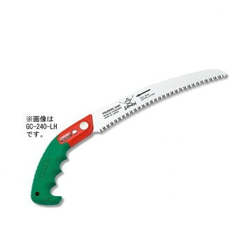 鞘付き鋸。胴研磨曲刃荒目剪定鋸です。サイズ：全長:430mm(鞘収納時)、個装サイズ：43.3×12.3×4.8cm重量：290g、個装重量：354g素材・材質：鋸刃:高級炭素鋼鞘:PP柄:PP+エラストマー生産国：日本