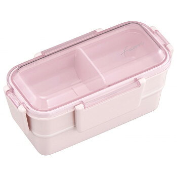 オーエスケー DUL No.3 DISH UP LUNCH ランチボックス二段(仕切付) PCW-600S ピンク