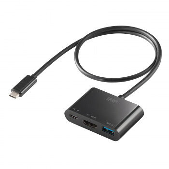 サンワサプライ USB Type C-HDMI変換アダプタ(4K/PD対応/USBハブ付) AD-ALCPHDPD02