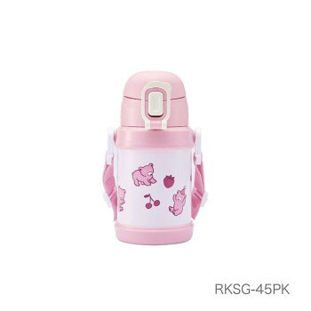 ReachWil魔法瓶 ぷかぷかクマ ストローキッズボトル450ml ピンク RKSG-45PK