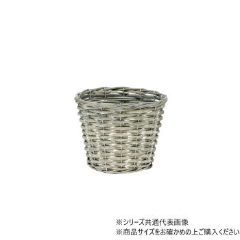 天然素材特有の色ムラと、かすれたようなウォッシュ加工で、シャビーシックに仕上げた柳製バスケットです。※水濡れや強く擦れた場合など、色落ちや色移りすることがあります。サイズ：Φ17×14cm、個装サイズ：17×17×14cm重量：個装重量：130g生産国：中国