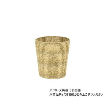 天然素材ような水や汚れに強いPP製バスケットです。ふちのないシンプルなデザインになっております。針金芯不使用でよりナチュラルな印象です。サイズ：Φ22×H24.5cm、個装サイズ：22×22×24.5cm重量：個装重量：140g素材・材質：PP仕様：針金芯不使用生産国：中国