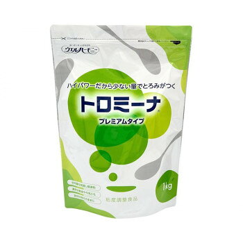 ＜＜ご注意下さい＞＞こちらの商品はメーカーよりお客様へ直接お届けの品になります。 当店での在庫はしておりません。在庫の有無はメーカー在庫のみになりますので、急な欠品や急に廃盤になる可能性がございます。こちらの商品の配送について○北海道・沖縄・離島につきましては、配送不可となりますので予めご了承お願いします。こちらの商品の包装(ラッピング)について○上記の理由(メーカーより直送)により包装はできませんので予めご了承お願いします。こちらの商品の不具合について○お届けしましたこちらの商品に不具合があった場合、商品到着日より1週間以内に当店にご連絡ください。メーカーが直接対応させて頂きます。○お客様がご自身で修理された場合、費用の負担は致しかねますので予めご了承下さい。いつもより少ない量でとろみが作れて経済的です。乳製品・濃厚流動食にも。高粘度タイプにも関わらず溶けやすくダマになりにくい。使用量が減らせてコストの低減につながります。水・お茶・スポーツ飲料をはちみつ状のとろみをつける場合、従来の高粘度タイプの1/2の量で同じとろみがつきます(メーカー粘度試験を目安としています)。無味無臭なので素材の味を損なわず、おいしく召し上がりいただけます。アレルゲン(表示推奨品目含む)不使用。※乳製品では、強い粘度になりますので、お早めにお召し上がりください。【使用量の目安】お茶100mlにとろみをつける場合の使用量薄いとろみ(50-150mPa’s):0.5g中間のとろみ(150-300mPa’s):0.7g濃いとろみ(300-500mPa’s):1.0g※飲み込む力には個人差があり、とろみの強さが異なりますので医師、歯科医師、管理栄養士、薬剤師、言語聴覚士等の指導に従ってご使用ください。※果汁、牛乳、濃厚流動食においてはとろみがつくのに時間がかかる場合があります。※品質に万全を期しておりますが、開封時に内容物の色、におい、味に異常がみられる場合は使用しないでください。※ハイパワータイプのため、分量目安をご参考に入れすぎにはご注意ください。※開封後は密封して室温で保存し、冷蔵庫での保存は避けてお早めにご使用ください。※介護や介助の必要な方や、お子様の手の届かないところに保管してください。※のどに詰まるおそれがありますので、本品を粉のまま絶対に食べないでください。※本品を一度に大量に加えると、ダマが生じることがあります。ダマがある場合は取り除いてください。※本品を使用することで確実に誤えんが防げるものではありません。万一異常が感じられた時は、医師にご相談ください。内容量：1kgサイズ：個装サイズ：33.4×25.1×10.8cm重量：個装重量：1040g成分：栄養成分/(100g当たり)エネルギー200kcal、たんぱく質1.3g、脂質0.1g、炭水化物77.0g(糖質20.5g、食物繊維56.5g)、食塩相当量1.0〜5.7g仕様：賞味期限:枠外右下に記載分量目安(お茶100mLに対して)フレンチドレッシング状:0.5gとんかつソース状:0.7gケチャップ状:1.0g賞味期間：製造日より720日生産国：日本原材料：名称：粘度調整用食品デキストリン(国内製造)/増粘多糖類保存方法：直射日光、高温多湿を避け常温で保存してください。製造（販売）者情報：製造所:ニュートリー株式会社販売者:株式会社ウエルハーモニー