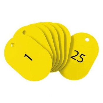 オープン工業 スチロール番号札 大 1~25 黄 BF-50-YE