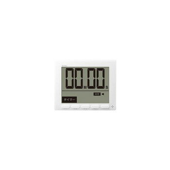 ドリテック dretec 大画面時計付タイマー「グロッサ」 ホワイト T-581WT