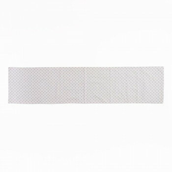 志成販売 七宝つなぎ刺繍のテーブルランナー グレー 305044GY 【沖縄配送不可】