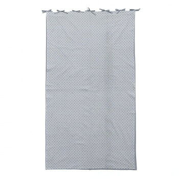 志成販売 七宝つなぎ刺繍のダブルカーテン グレー 305046GY 【北海道・沖縄・離島配送不可】
