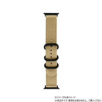 Apple Watch バンド CORVIN 3バックルナイロンバンド ベージュ LN-AW41B38BG
