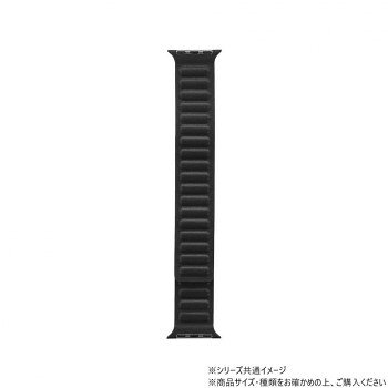 Apple Watch バンド CORVIN レザー風マグネットバンド ブラック LN-AW41B40BK