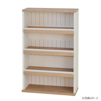 日本製組立家具 ディスプレイ本棚 絵本棚 CO-AR-9060 白 【北海道・沖縄・離島配送...