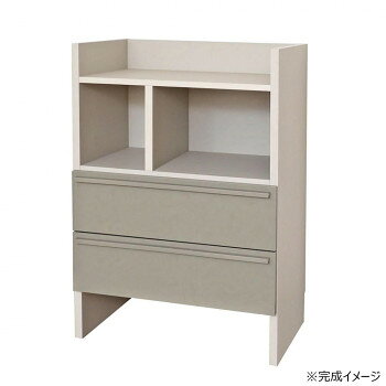 ＜＜ご注意下さい＞＞こちらの商品はメーカーよりお客様へ直接お届けの品になります。 当店での在庫はしておりません。在庫の有無はメーカー在庫のみになりますので、急な欠品や急に廃盤になる可能性がございます。こちらの商品の配送について○北海道・沖縄・離島につきましては、配送不可となりますので予めご了承お願いします。こちらの商品の包装(ラッピング)について○上記の理由(メーカーより直送)により包装はできませんので予めご了承お願いします。こちらの商品の不具合について○お届けしましたこちらの商品に不具合があった場合、商品到着日より1週間以内に当店にご連絡ください。メーカーが直接対応させて頂きます。○お客様がご自身で修理された場合、費用の負担は致しかねますので予めご了承下さい。洗面所や脱衣所をスッキリ整え、毎日の使いやすさを追求しました。スリムな設計ながら、しっかり収納できる機能性とおしゃれなデザインが魅力です。スリムなのに収納力抜群で、使い勝手の良さを追求したチェスト。高耐荷重で安心です。必要工具:プラスドライバー、ゴムハンマー※組立家具を含む木材加工品は、組み立て方や設置環境によってサイズに誤差が生じる場合がございます。サイズ：外寸:幅64×奥行38.5×高さ90cm、個装サイズ：96×39×18cm重量：17kg、個装重量：18000g素材・材質：パーティクルボードプリント化粧繊維板(MDF)仕様：組立式低ホルムアルデヒド仕様耐荷重天板:10kg固定棚:10kg一部合わせて:10kg引出し:5kg付属品：引出しストッパー生産国：日本