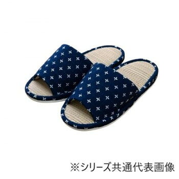 ＜＜ご注意下さい＞＞こちらの商品はメーカーよりお客様へ直接お届けの品になります。 当店での在庫はしておりません。在庫の有無はメーカー在庫のみになりますので、急な欠品や急に廃盤になる可能性がございます。こちらの商品の配送について○北海道・沖縄・離島につきましては、配送不可となりますので予めご了承お願いします。こちらの商品の包装(ラッピング)について○上記の理由(メーカーより直送)により包装はできませんので予めご了承お願いします。こちらの商品の不具合について○お届けしましたこちらの商品に不具合があった場合、商品到着日より1週間以内に当店にご連絡ください。メーカーが直接対応させて頂きます。○お客様がご自身で修理された場合、費用の負担は致しかねますので予めご了承下さい。国産い草を使用し、国内で丁寧に仕上げたルームシューズです。かわいい刺し子模様がポイント。通気性のあるい草が足裏を快適に保ち、秋冬の室内でも冷えをやわらげて心地よくお使いいただけます。※画面上のカラーはご使用ブラウザやモニターの設定により、実物とは若干異なる場合がございます。あらかじめご了承の上、ご注文をお願いいたします。サイズ：m、個装サイズ：27.0×21.0×11.0cm重量：個装重量：390g素材・材質：甲:綿65%、ポリエステル35%中敷:いぐさ底:PVC仕様：洗濯表示:洗えない生産国：日本