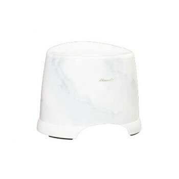 ＜＜ご注意下さい＞＞こちらの商品はメーカーよりお客様へ直接お届けの品になります。 当店での在庫はしておりません。在庫の有無はメーカー在庫のみになりますので、急な欠品や急に廃盤になる可能性がございます。こちらの商品の配送について○北海道・沖縄・離島につきましては、配送不可となりますので予めご了承お願いします。こちらの商品の包装(ラッピング)について○上記の理由(メーカーより直送)により包装はできませんので予めご了承お願いします。こちらの商品の不具合について○お届けしましたこちらの商品に不具合があった場合、商品到着日より1週間以内に当店にご連絡ください。メーカーが直接対応させて頂きます。○お客様がご自身で修理された場合、費用の負担は致しかねますので予めご了承下さい。滑らかな、折り返しの少ないかたちは、汚れがつきにくく、またカビ防止加工が施されていますので、日々のお手入れが簡単です。脚の部分に4箇所のすべり止めのゴムが付いていますので、すべりにくく安心です。適度な高さがあるので、一般の低いお風呂いすでは、少し立ち座りしにくい方にお勧めです。白地をひきたてる上品な大理石調の模様です。※長くご愛用頂く為に、使用後には軽くすすぎシャンプーや石鹸の泡等を洗い流して頂き、できれば乾いた柔らかい布で水気をふきとっていただくことをお勧め致します。※ロゴマークはシールです。※サイズはおよそのサイズになります。(外寸は一番大きな外側部分の寸法です)サイズ：外寸:横35×縦28×高28cm、個装サイズ：35.5×29×29.4cm重量：個装重量：100g素材・材質：本体:ポリプロピレン脚:EVA樹脂仕様：カビ・ヌメリ防止加工生産国：日本