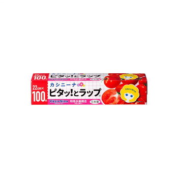 フラップにラップがくっつくので巻き戻りを防ぎ取り出しスムーズでカットが簡単。電子レンジ(130度)や冷凍保存(-30度)にも使えます。【ご注意】油性の強い食品を電子レンジで加熱する場合、食品が高温となるため、ラップと食品が直接触れないようにしてください。サイズ：22cm×100m、個装サイズ：10.0×10.0×10.0cm重量：個装重量：10g仕様：耐熱:130度耐冷:-30度生産国：日本