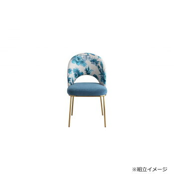 ＜＜ご注意下さい＞＞こちらの商品はメーカーよりお客様へ直接お届けの品になります。 当店での在庫はしておりません。在庫の有無はメーカー在庫のみになりますので、急な欠品や急に廃盤になる可能性がございます。こちらの商品の配送について○北海道・沖縄・離島につきましては、配送不可となりますので予めご了承お願いします。こちらの商品の包装(ラッピング)について○上記の理由(メーカーより直送)により包装はできませんので予めご了承お願いします。こちらの商品の不具合について○お届けしましたこちらの商品に不具合があった場合、商品到着日より1週間以内に当店にご連絡ください。メーカーが直接対応させて頂きます。○お客様がご自身で修理された場合、費用の負担は致しかねますので予めご了承下さい。シンプルなデザインの中に鮮やかな柄が背面に取り入れられた存在感のあるチェアです。【ご購入前にお読みください】※一部配送ができない地域や配送曜日が限定されている地域がございますので、予めご了承ください。※階段の段数、搬入状況等々によって搬入制限や追加料金が生じる場合があります。※北海道・沖縄・離島は別途運賃がかかります。※お客様組立商品となります。※着日・日時の指定が可能でございます。※こちらの商品は1個口でのお届けとなります(個装サイズ:幅560×奥行540×高さ510mm、8kg)サイズ：幅470×奥行570×高さ785mm、座面高さ:445mm、個装サイズ：56×54×51cm重量：5kg、個装重量：8000g素材・材質：張地:ポリエステル、芯材:スチールフレーム、中身:ウレタンフォーム、脚部:スチール(粉体塗装)仕様：組立品耐荷重:80kg生産国：中国