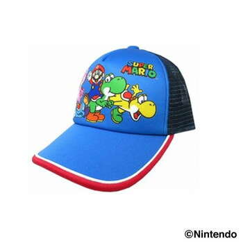 スーパーマリオデザインのキャップです。サイズ：54cm、個装サイズ：17×21×12cm重量：個装重量：62g素材・材質：本体:メッシュ/ポリエステル100%仕様：(C)Nintendo生産国：中国