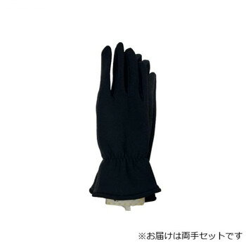 婦人用手袋 ポリエステル裏起毛 総滑り止め 黒(6) 002351721
