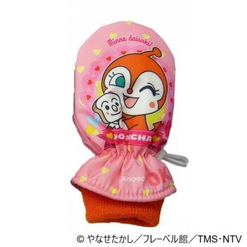 アンパンマン ドキンちゃん 子供用手袋 フルプリント平面ミトン 3才 ピンク(2) AN2155323