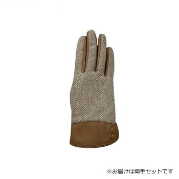婦人用手袋 羊革コンビ手袋 22cm ベージュ(3) 001317521
