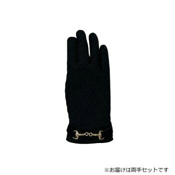 婦人用手袋 豚革コンビ手袋 22cm ブラック(4) 001327621