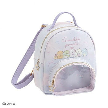 別売りのてのりぬいぐるみを入れられる透明な窓付きリュックが新登場!リボン柄がキュート。サイズ：約230×190×130mm、個装サイズ：25×20×14cm重量：個装重量：2g素材・材質：合皮、塩ビ仕様：内ポケットショルダー紐生産国：中国