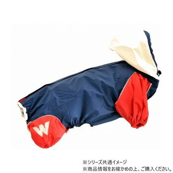 着せ易さと機能性とお洒落なカラーリングでベストセラーを続けている、WHCY自信作です。フルカバータイプのレインコートなのに驚くほど着脱がしやすく、これまで足付きに苦手意識があったワンちゃんも着せやすさ、動きやすさを是非1度お試しください。※フードは被る仕様には作られておりません。※サイズの表記は型紙寸法となります。サイズ：着丈:34cm、首周り:29cm、胸回り:44cm、股上:26cm、前足丈(体高):19.5cm、後足丈(体高):19.5cm、個装サイズ：23×24×2cm重量：個装重量：88g素材・材質：ナイロン100%ZAMZA:防・撥水・透湿仕様：対応犬種:ダックス用着脱簡単WHCYワッペン付き:防臭効果首上:リードホール付きゴム通し穴:あり左前足:反射テープ付き生産国：日本