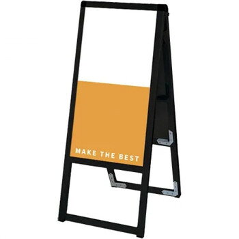 ＜＜ご注意下さい＞＞こちらの商品はメーカーよりお客様へ直接お届けの品になります。 当店での在庫はしておりません。在庫の有無はメーカー在庫のみになりますので、急な欠品や急に廃盤になる可能性がございます。こちらの商品の配送について○北海道・沖縄・離島につきましては、配送不可となりますので予めご了承お願いします。こちらの商品の包装(ラッピング)について○上記の理由(メーカーより直送)により包装はできませんので予めご了承お願いします。こちらの商品の不具合について○お届けしましたこちらの商品に不具合があった場合、商品到着日より1週間以内に当店にご連絡ください。メーカーが直接対応させて頂きます。○お客様がご自身で修理された場合、費用の負担は致しかねますので予めご了承下さい。インクジェットシートを貼り付けて使用するA型ボードスタンド看板です。サイズ：面板サイズ:W300×H600mm、面板:3mm厚、個装サイズ：104.7×8×40cm重量：3.2kg、個装重量：3200g素材・材質：本体フレーム:アルミ押出し材/アルマイト仕上(ブラック)面板:アルミ複合板(白)/塩ビシート・カッティングシート貼付用面板仕様：対応ウエイトアーム:SKW-A生産国：日本