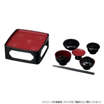 仏膳 お椀並べ方印刷付 8.0寸 黒(内朱) 4306800400011 【沖縄配送不可】