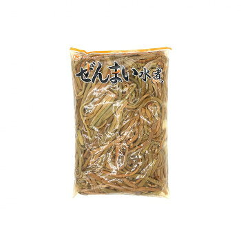 ＜＜ご注意下さい＞＞こちらの商品はメーカーよりお客様へ直接お届けの品になります。 当店での在庫はしておりません。在庫の有無はメーカー在庫のみになりますので、急な欠品や急に廃盤になる可能性がございます。こちらの商品の配送について○北海道・沖縄・離島につきましては、配送不可となりますので予めご了承お願いします。こちらの商品の包装(ラッピング)について○上記の理由(メーカーより直送)により包装はできませんので予めご了承お願いします。こちらの商品の不具合について○お届けしましたこちらの商品に不具合があった場合、商品到着日より1週間以内に当店にご連絡ください。メーカーが直接対応させて頂きます。○お客様がご自身で修理された場合、費用の負担は致しかねますので予めご了承下さい。歯ごたえ良く仕上げました。和え物・煮物・お吸い物の具・炒め物など様々な料理に幅広くご利用いただけます。内容量：1kgサイズ：太さ約3.8-5.6mm、長さ約5cm以上(1切あたり)、個装サイズ：42×30×19cm重量：個装重量：16500g成分：乳酸カルシウム、pH調整剤、酸化防止剤(ビタミンC)仕様：食物アレルギー:無コンタミネーション:無参考メニュー:ぜんまいビビンバ、ぜんまいナムル、ぜんまいと豚肉の炒め物賞味:240日賞味期間：製造日より240日セット内容：1000g×10個入生産国：中国栄養成分：【100gあたり】エネルギー:25kcalたんぱく質:1.7g脂質:0.1g炭水化物:6.8g食塩相当量:0.01g原材料：名称：ぜんまい水煮ぜんまい保存方法：直射日光・高温の場所は避け保存してください。製造（販売）者情報：タチバナ食品株式会社群馬県高崎市西島町418-7