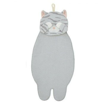 りぶはあと くびねっこ ポケットタオル サバトラ 27043-72 【沖縄配送不可】
