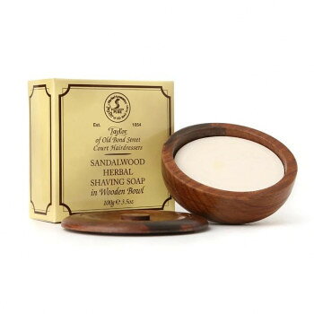 Taylor of Old Bond Street テイラー サンダルウッドシェービングソープ100g ウッドボウル付