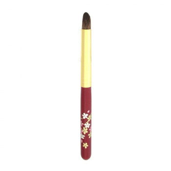 竹宝堂 広島 熊野筆 メイクブラシ アイシャドーブラシ 小桜(赤軸) カナダリス WP S-9