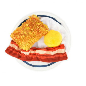 パンケーキが有名な、アメリカを代表するカジュアルなレストランチェーン「IHOP」とのコラボ商品です。肌触りがよく、ワンちゃんの興味を惹きつける音も鳴ります。形や触り心地だけではなく、作り方にもこだわっております。少しでも丈夫な作りにするために、生地は2枚重ねにし、縫い目もダブルステッチを手作業でしています。サイズ：20×21×5cm、個装サイズ：20×21×5cm重量：87g、個装重量：88g素材・材質：PE、PET仕様：企画:アメリカスクウィーカー入り生産国：中国