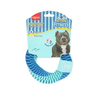 丈夫なナイロンテープを二重の輪つなぎのように編んだ不思議な形の犬用おもちゃです。噛むのが大好き、引っ張り遊びを楽しみたい、丈夫で長く使えるおもちゃを探している、そんなわんちゃんを満足させてあげたい方にオススメです。※本製品は犬用おもちゃです。本来の用途以外には使用しないでください。※誤飲やいたずらを防ぐため飼い主様の目の届く場所で使用し、壊れかけた場合は直ちに使用を中止し新しいものに交換してください。※飲み込んでも害のない素材を使用していますが、万一誤飲した時は獣医師に相談してください。※おもちゃを投げて遊ぶときは、周囲の安全を十分に確認してください。※幼児やペットの手の届かない場所に保管してください。※予告なく色や一部形状が変わる場合があります。サイズ：16.0×16.0×5.0cm、個装サイズ：16×16×5cm重量：170g、個装重量：170g素材・材質：ナイロン仕様：使用テープ幅:1.5cm生産国：企画/日本・製造/中国