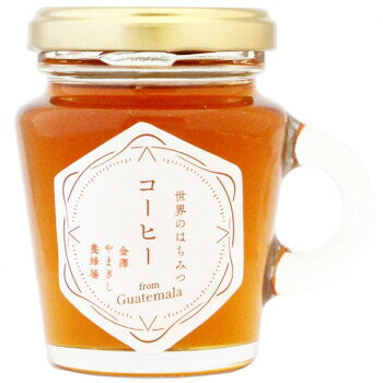 ＜＜ご注意下さい＞＞こちらの商品はメーカーよりお客様へ直接お届けの品になります。 当店での在庫はしておりません。在庫の有無はメーカー在庫のみになりますので、急な欠品や急に廃盤になる可能性がございます。こちらの商品の配送について○北海道・沖縄・離島につきましては、配送不可となりますので予めご了承お願いします。こちらの商品の包装(ラッピング)について○上記の理由(メーカーより直送)により包装はできませんので予めご了承お願いします。こちらの商品の不具合について○お届けしましたこちらの商品に不具合があった場合、商品到着日より1週間以内に当店にご連絡ください。メーカーが直接対応させて頂きます。○お客様がご自身で修理された場合、費用の負担は致しかねますので予めご了承下さい。グァテマラ産のコーヒーはちみつは酸味と苦味の絶妙なバランスで個性的な味わいが特徴です。※はちみつは、一歳未満の乳児には与えないでください。内容量：130gサイズ：個装サイズ：9×7×8cm重量：個装重量：140g仕様：賞味期間：製造日より720日生産国：日本栄養成分：100gあたりエネルギー329kcal、たんぱく質0.3g、脂質0g、炭水化物81.9g、食塩相当量0g原材料：名称：はちみつコーヒーはちみつ(グァテマラ)保存方法：直射日光を避け常温保存してください。製造（販売）者情報：金澤やまぎし養蜂場株式会社石川県金沢市浅川町ホ80