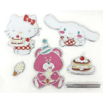 三金商事 カラフル チャームステッカー サンリオ SWIMMER×SANRIO ハローキティ・シナモロール 5個セット SS0433