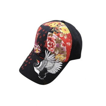 大西賢製販 Ripple 刺繍綿キャップ 鶴 黒 H27-SC16 【沖縄配送不可】