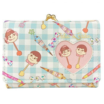 ペコちゃん&ポコちゃん お菓子柄 口金財布 二つ折り財布 PEK7-2