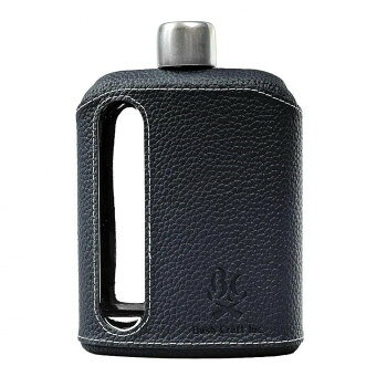 BushCraft ブッシュクラフト ガラスフラスコ(ブラックレザー) 52344