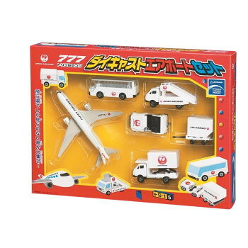 ＜＜ご注意下さい＞＞こちらの商品はメーカーよりお客様へ直接お届けの品になります。 当店での在庫はしておりません。在庫の有無はメーカー在庫のみになりますので、急な欠品や急に廃盤になる可能性がございます。こちらの商品の配送について○北海道・沖縄・離島につきましては、配送不可となりますので予めご了承お願いします。こちらの商品の包装(ラッピング)について○上記の理由(メーカーより直送)により包装はできませんので予めご了承お願いします。こちらの商品の不具合について○お届けしましたこちらの商品に不具合があった場合、商品到着日より1週間以内に当店にご連絡ください。メーカーが直接対応させて頂きます。○お客様がご自身で修理された場合、費用の負担は致しかねますので予めご了承下さい。空港でしか見れない車が、大集合いたしました。※商品の写真・イラストは実際の商品と一部異なる場合がございますので、ご了承ください。サイズ：全長(機体):約135mm、個装サイズ：23.5×31.5×4.5cm重量：個装重量：100g仕様：日本航空商標使用許可証:1987-114対象年齢:3歳以上生産国：中国