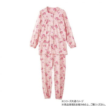 ケアファッション 大きめボタンのびのびストレッチパジャマ (婦人) ピンク 3L 8003425 【沖縄配送不可】