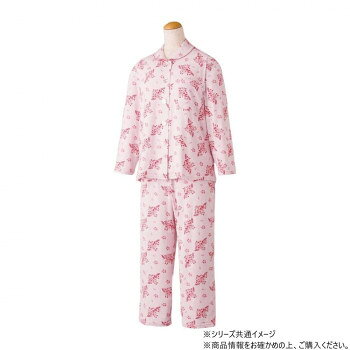 ケアファッション 大きめボタンプチサイズのびのびストレッチパジャマ (婦人) ピンク L 8004522 【沖縄配送不可】
