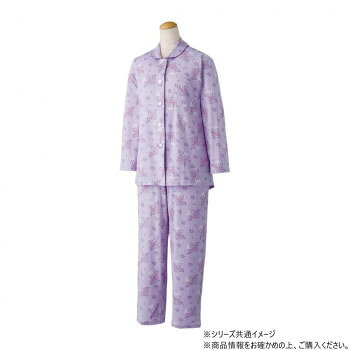 ケアファッション ワンタッチのびのびストレッチパジャマ (婦人) パープル 3L 80045315 【沖縄配送不可】