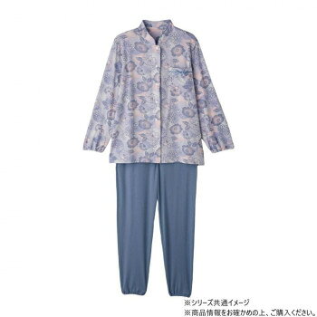 ケアファッション のびのびストレッチホックパジャマ (婦人) パープル 4L 80045816 【沖縄配送不可】