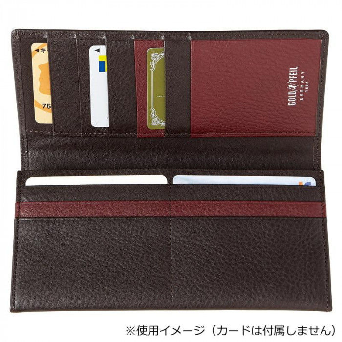 カードも多数入り、使い勝手のいいシンプルな紳士用長財布です。サイズ：9×18.5×2cm、個装サイズ：20.3×10.7×2.8cm重量：約90g、個装重量：160g素材・材質：牛革仕様：札入・ファスナー式小銭入×各1室、カード入×12室、ポケット×2室生産国：日本