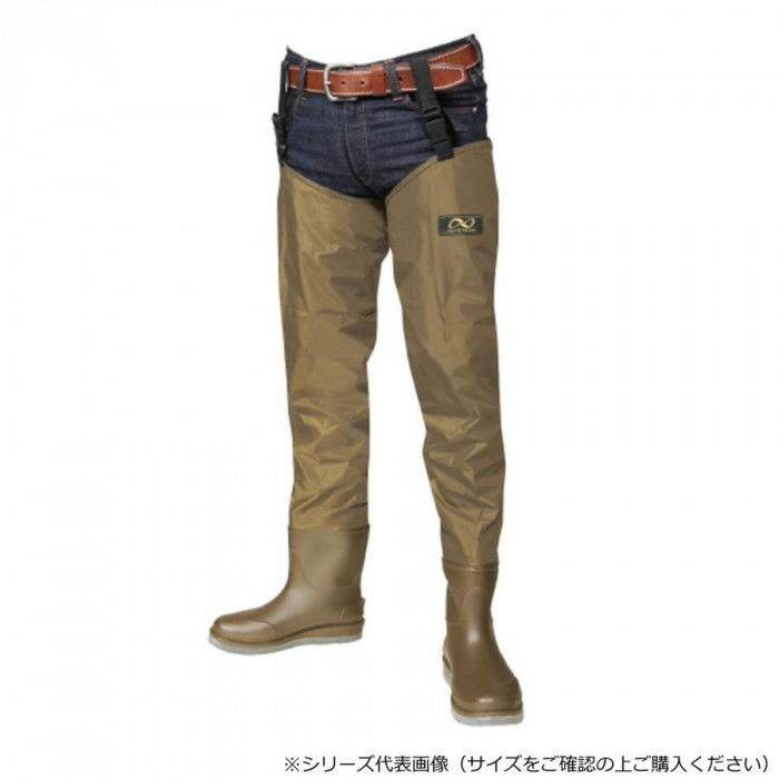 ＜＜ご注意下さい＞＞こちらの商品はメーカーよりお客様へ直接お届けの品になります。 当店での在庫はしておりません。在庫の有無はメーカー在庫のみになりますので、急な欠品や急に廃盤になる可能性がございます。こちらの商品の配送について○北海道・沖縄・離島につきましては、配送不可となりますので予めご了承お願いします。こちらの商品の包装(ラッピング)について○上記の理由(メーカーより直送)により包装はできませんので予めご了承お願いします。こちらの商品の不具合について○お届けしましたこちらの商品に不具合があった場合、商品到着日より1週間以内に当店にご連絡ください。メーカーが直接対応させて頂きます。○お客様がご自身で修理された場合、費用の負担は致しかねますので予めご了承下さい。軽くて動きやすい太もも丈のナイロンウェーダーです。PP製ベルト+ゴムで動きを支えます。※サイズは実寸の表示ではなく目安です。※体型は個人差がありますので、部分によりタルミ等が出る場合がございます。※個人の体質により着用時にかゆみ、かぶれ等皮膚に異常をきたすことがあります。その際はすぐに使用を中止し、専門の医師にご相談ください。サイズ：個装サイズ：60×60×20cm重量：個装重量：3000g素材・材質：ナイロン70デニール仕様：【サイズ目安】※実寸の表示ではなく目安です。腰囲:110〜113cm股下:80cm足:27.0〜27.5cm生産国：中国